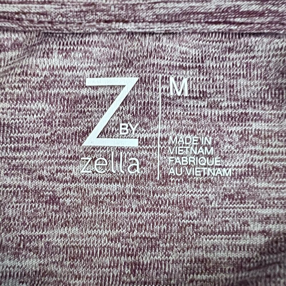 Z By Zella Womens Medium Maroon 1/4 Zip Space Dye Pullover Long Sleeve Athletic - Picture 5 of 16
